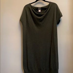 Olive Green Cashmere Sweater Dress NWT